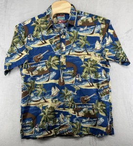 Vintage Reyn Spooner Joe Kealoha Palme Hawaii Print Button Down Hemd Herren XL - Bild 1 von 7
