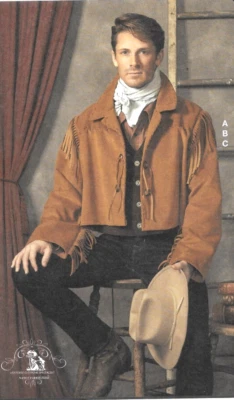 McCall 8399 Men's Western Costume Cowboy Fringe Jacket Vest Bandana Chest 34-42" - Image 1 of 4