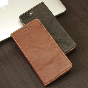 Luxury Leder Schutzhülle für Apple iPhone 6,6s,7 Cover Case Tasche Handy braun - Imagen 1 de 11