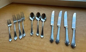 Reed & Barton Beau Vallon 11 Piece Set Stainless Flatware Forks, Knives, Spoons - Picture 1 of 9