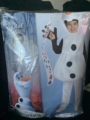 Disney Frozen 2 Olaf Muñeco de Nieve Halloween Disfraz Niño Pequeño Niños 4-6 Nuevo Foto 1 de 3