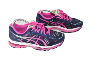 Asics Gel-Kayano 22 Womens Running Shoes Size 8 Blue Pink T597N - Picture 1 of 7