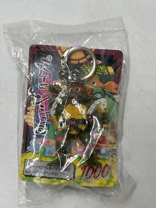 Sealed VTG 1994 TMNT Mike Teenage Mutant Ninja Turtle Keychain Figure W/ Card JP - Picture 1 of 8