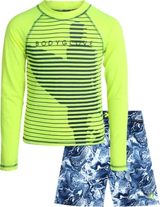 Body Glove Boys’ Rash Guard Set - UPF 50+ Swim Shirt and Bathing Suit Trunks - S - Picture 1 of 23