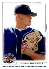 2002 Midland Rockhounds Grandstand #2 Shane Bazzell Columbus Mississippi MS Card