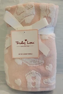 Juego de 2 botas de vaquero Truly Lou Valentine rosa toallas de mano - Imagen 1 de 8