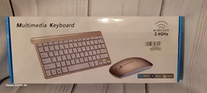 Mini Wireless Keyboard And Mouse Set Waterproof 2.4G For Mac Apple PC Computer - Picture 1 of 9
