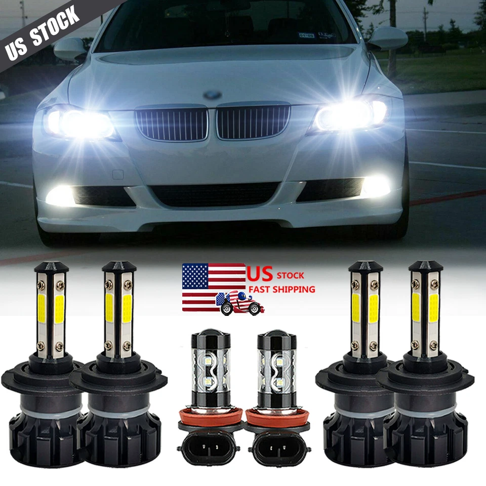 For BMW 325xi 330xi 2002-2006 - 6X LED Headlight Fog Light Bulbs Combo Kit 8000K - Image 1 of 4