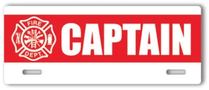 Letrero Capitán Placa Topper Raya Aluminio Novedad Bomberos  - Imagen 1 de 1