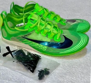 NIKE Victory XC 5 Lime Green Blue Cross Country Spikes Shoes NEW Mens Sz 7 11.5 - Picture 1 of 14