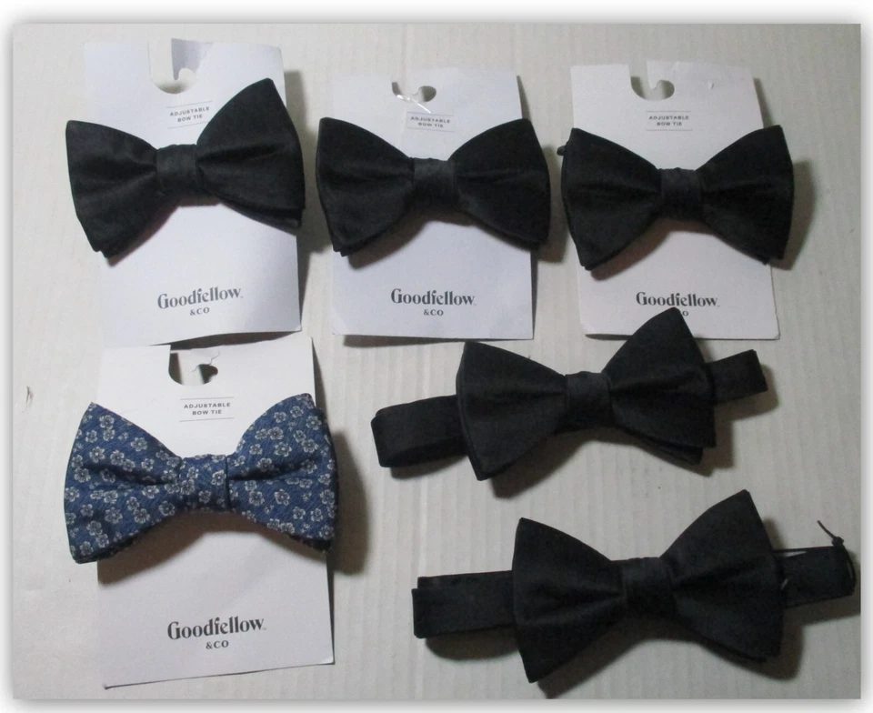 Men's Pre-Tied Satin Bow Tie - Goodfellow & Co Black One Size