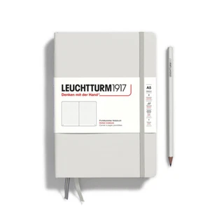 Leuchtturm 1917 Hardcover Dot Grid Notebook in Light Grey - A5 - NEW - Picture 1 of 7