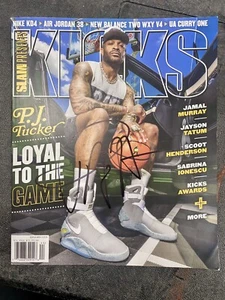 PJ TUCKER  2023 SLAM KICKS MAGAZINE NO LABEL Signed Autograph JSA - Picture 1 of 1