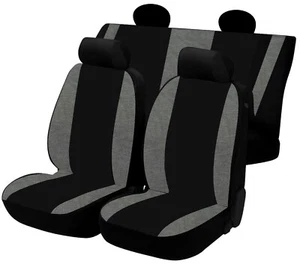 set di coprisedili auto per lancia y 1° serie (2003/2011) in cotone grigio/nero - Bild 1 von 5