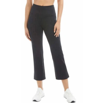  Jockey Ladies' Yoga Capri Cropped Slit Flare Pant, Black -  Size S - Image 1 of 3