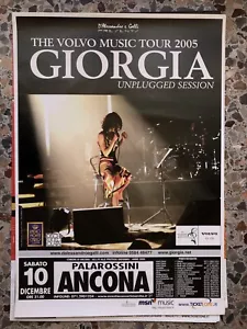 GIORGIA 2005 vintage tour poster manifesto 100 x 70 cm originale Ancona - Foto 1 di 1