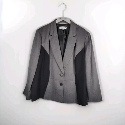 Kasper NWT Women's Herringbone Notched Collar 2 Button Blazer Sz 24 Business Lux - Image 1 of 4