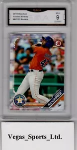 YORDAN ALVAREZ, 2019 BOWMAN ASTROS ROOKIE #BP123, GMA GRADED INT 9 - Picture 1 of 2