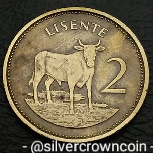 Lesotho Kingdom 2 Lisente 1979. KM#17. Two Cents Coin. Bull. Cow. Animals. - Picture 1 of 7