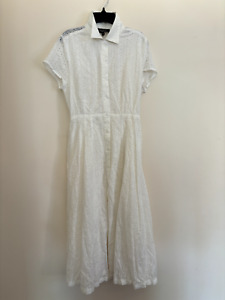 NWT Aakaa white eyelet Embroidered Maxi Dress size Small