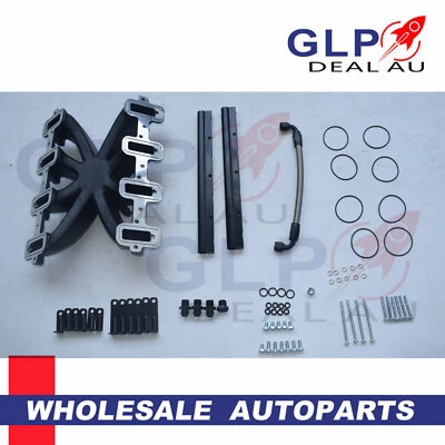CHEV HOLDEN LS1 LS2 LS6 EFI MANIFOLD INC RAILS SINGLE PLANE BLACK (300-137BK) - image 1 of 4