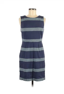 Vestido informal para mujer Fossil sin mangas azul estampado a rayas talla 8 Foto 1 de 4