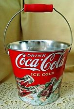 COKE BUCKET LINER LEAK PROOF TIN HANDLE DRINK COCA COLA ICE COLD TIN BOX CO.
