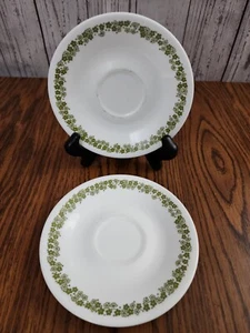 Corelle Crazy Daisy Spring Blossom Saucers Only Lot of 2 Vintage Retired 6 1/8" - Picture 1 of 14