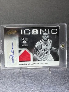 2012-13 ABSOLUTE DERON WILLIAMS BROOKLY NETS PATCH AUTO /10 - Picture 1 of 2