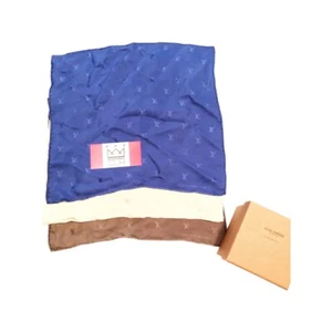 LOUIS VUITTON SILK POCKET SQUARE X3 - Picture 1 of 6