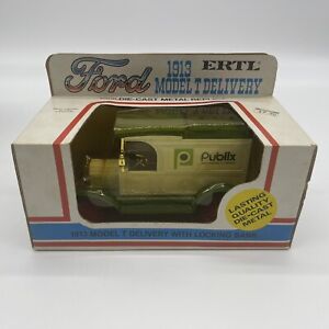 ERTL 1913 FORD Model T Delivery Truck Publix Die-Cast Metal Bank New In Box