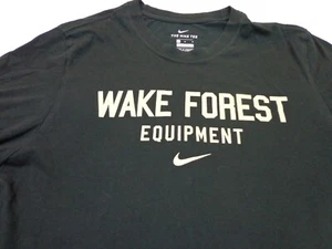 Wake Forest Deacons Equipment Nike Dri-Fit Short Sleeve Black T Shirt Medium - Picture 1 of 7