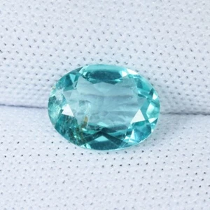 Gemme apatite naturale 1,64 cts Best Luster ""Paraiba Hug"" verde blu - ovale!!!! - Foto 1 di 3