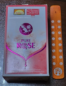 Palitos de incienso Parimal Pure Rose, aromas sagrados rosa pura - Imagen 1 de 10