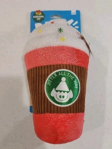 NUEVO Juguete de Peluche Caja de Ladridos Navidad Papá Noel Workchomp Jumbo Jingle Latte Perro - Imagen 1 de 10