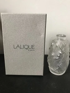 Vintage Lalique French Glass Femme Fleurs Bud Vase 10cm Woman & Flowers boxed - Picture 1 of 3