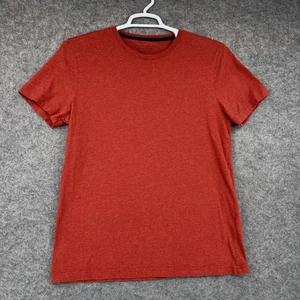 Banana Republic Hemd Herren Large meliert rot weiche Waschung Rundhalsausschnitt 100 % Baumwolle - Bild 1 von 13