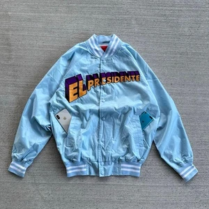 Swagger Nylon Sukajan El Presidente Blue Satin Jacket M Limited Edition - Picture 1 of 7