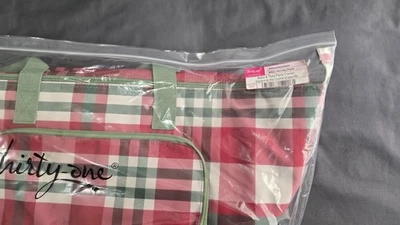 Thirty-One Bake and Take Party Cooler Holiday  Plaid - Image 1 of 4