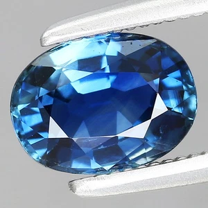 1.04ct t.w 6.8x5mm Oval Natural Heated Blue Sapphire Kanchanaburi, Thailand - Picture 1 of 4