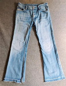 Diesel Jeans Men 32x31 Blue Zaf Bootcut Denim Italy Made Cowboy Western  - Picture 1 of 10