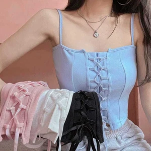 Womens Strappy Tank Top Stylish and Breathable Design for Summer Activities - Picture 1 of 21