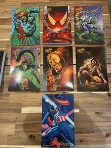 1995 Marvel Fleer Ultra Spider-Man Ultra Prints Set Of 6 (+1 Bonus) 6.5” X 10” - Picture 1 of 1