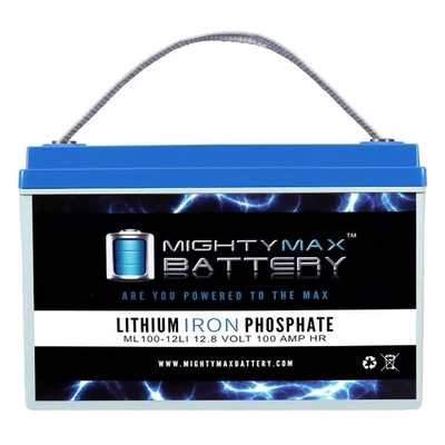 Batería de Litio Mighty Max 12V 100AH Reemplaza Viento Solar Ciclo Profundo 12V 24V 48V Foto 1 de 4