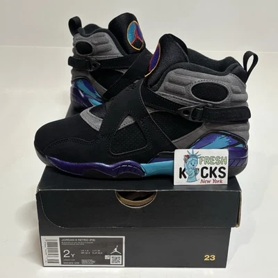 Air Jordan 8 Aqua Niños Pequeños Talla 2Y Juvenil (UK1.5/EUR33.5) 2025 Nuevo 305369-006 Foto 1 de 4