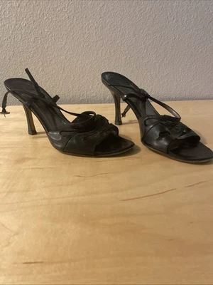 Tacones con tiras de cuero negro Amalfi de Rangoni talla 8,5 Foto 1 de 4
