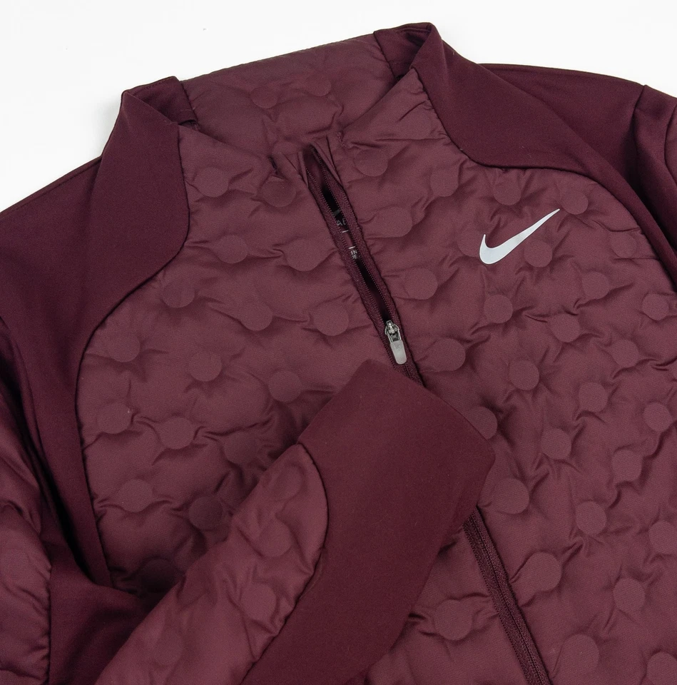 Chaqueta para correr Nike Aeroloft para mujer mediana plumón de ganso relleno granate CZ1543-638 Foto 1 de 4