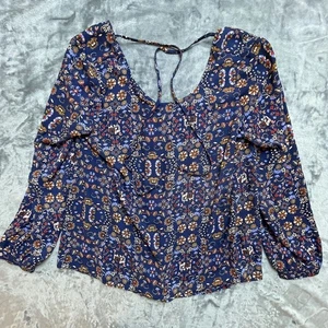 Camisa Forever 21 Mujer Grande Campesina Top Floral Elefante Casa de Campo Boho Bohemia - Imagen 1 de 6