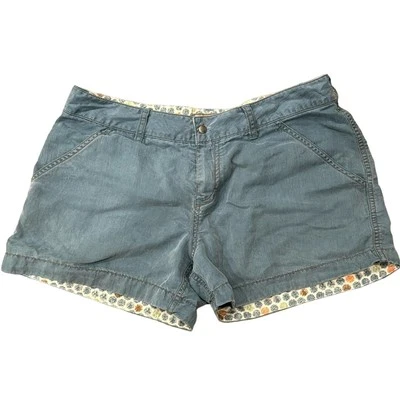 Shorts Horny Toad Feminino Leve Macio 3,5" Azul Tamanho 8 - Imagem 1 de 4