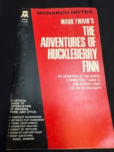 Monarch Notes Mark Twain’s Adventures of Huckleberry Finn Study Guide - Picture 1 of 3